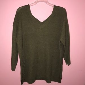 NWT NY&C v neck sweater with cut out back